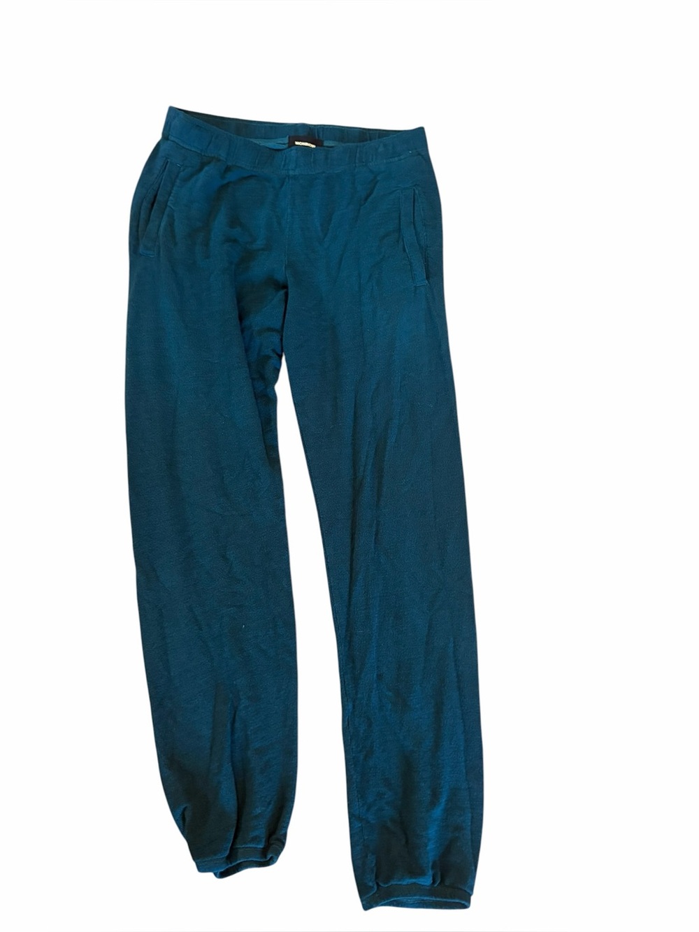 MONROW Teal Brushed Ribbed Pull On Sweatpants